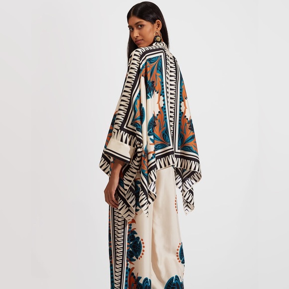 Exotic 2 piece set long sleeve blouse with high waist wide leg pants - Picture 2 of 15